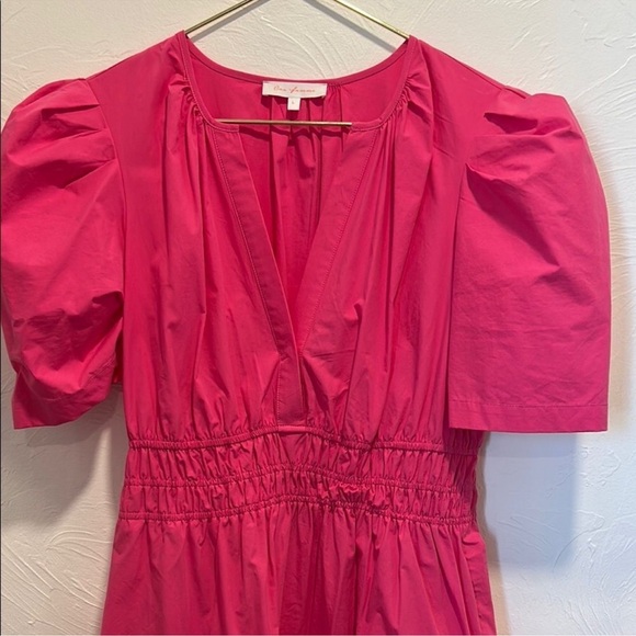 Anthropologie style Ces Femme Vibrant Pink Midi Dress size L - Picture 3 of 6